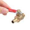 Red Handle Pneumatic Connector Pipe Fittings Hose Barb Coupler Ball Valve  Water Oil Air Gas Fuel