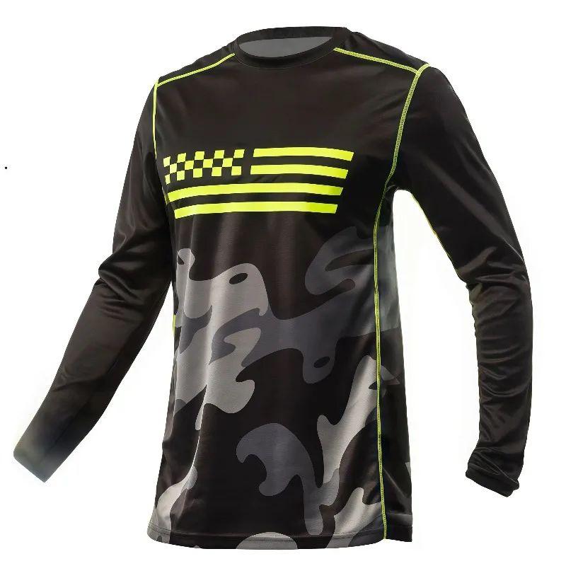 3D-gedruckte Modemarke Camping-T-Shirt Motorrad-Aufdruck Radsport Langarmshirt Outdoor Motorradreisen Schnelltrocknendes Oberteil