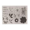 Clear Stamp Seals Leaves Transparent Stamp Flowers Silicone Stamp for Scrapbooking Album Journal Photo Decorations