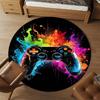 1PC Gaming Controller Round Chair mat Area Rug - Non-Slip, Floor Mat for Office, Bedroom, home decor Christmas Gift c0528001