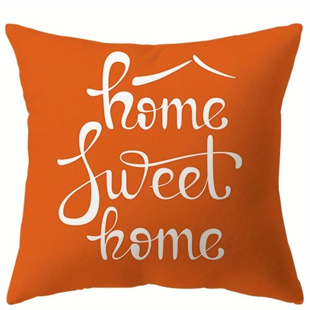 Home Sweet Home Geometric Printed Pillows Pattern Cushion Cover Suitable For Sofa Bedroom Car Pillow Cover