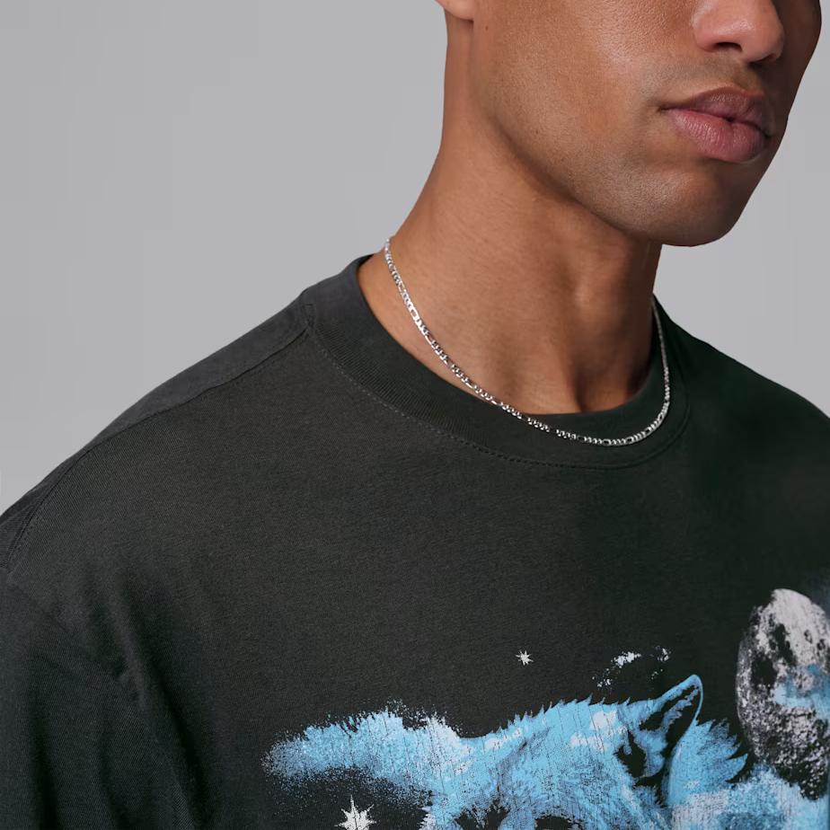 Jordan Pattern Print Crew Neck Drop Shoulder Short Sleeve T-Shirt Men Tops IQ0547-045