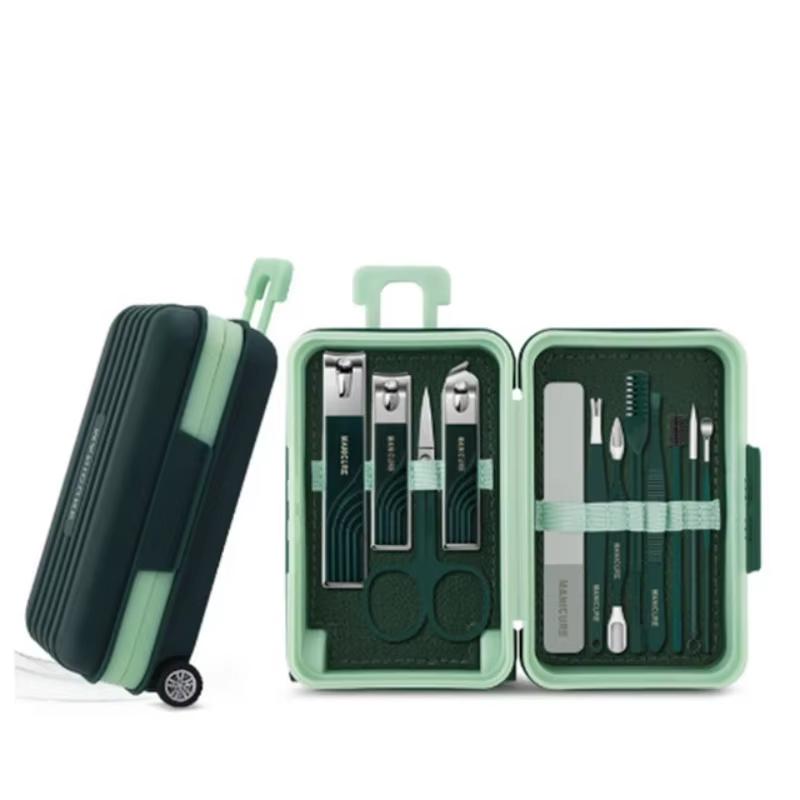 12 Stück/Set Maniküre-Set Nagelknipser Pediküre-Sets Hochwertiger Edelstahl Professionelle Nagelknipser Werkzeuge mit Reiseetui