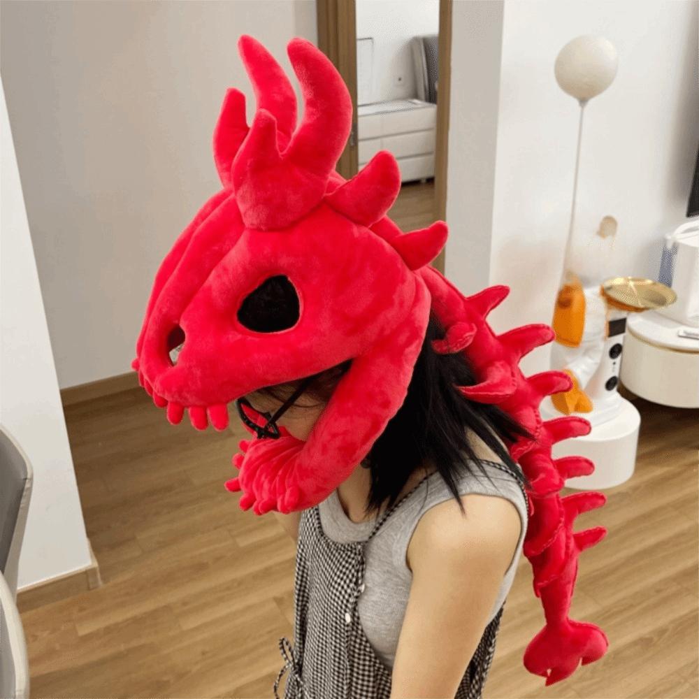 3D Realistisches Dinosaurierskelett Kostüm Atmungsaktives Cosplay Dinosaurierkopf Kapuze Foto Requisiten