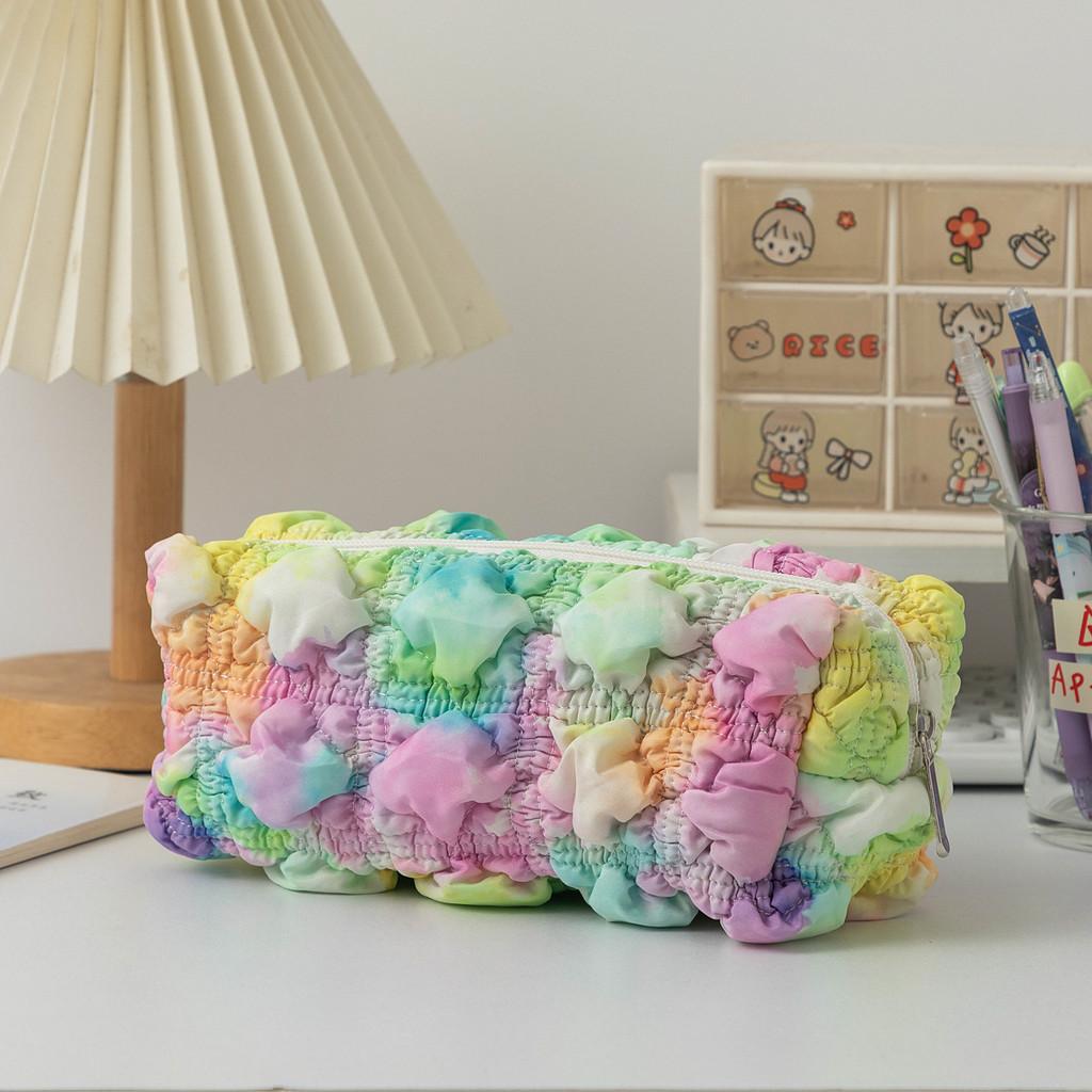Theme Rainbow Pencil Case Storage Pouch With Large Capacity For Students Gift