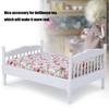 1:12 Mini Doll House Bedroom Bed Model Accessory Room Furniture ToyWhite