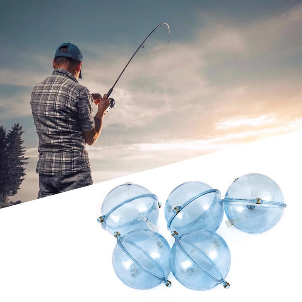 5 Pieces/set Fishing Float Transparent Bead Hollow Bubble Surface Float Casting ABS Plastic Outdoor Fishing Accessories