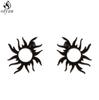 Punk Stainless Steel Lightning Earring for Women Sun Piercing Jewelry Cool Girls Personality Earrings Gifts Accessories