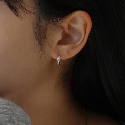 NORMALLEE [Silver 925] Knot One-touch Earrings