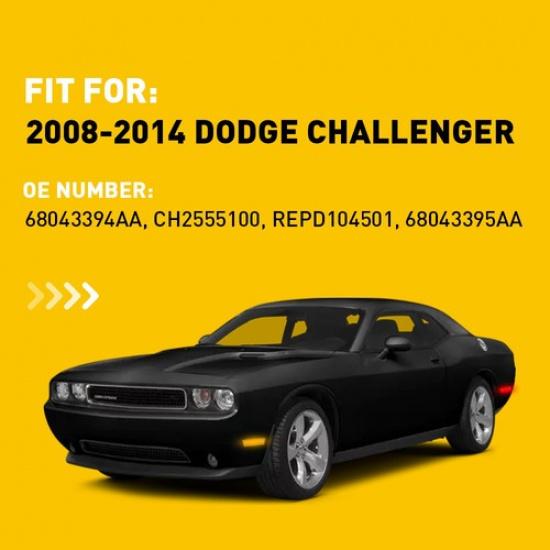 2PCS Amber Lens + LED Front Bumper Side Marker Light For Dodge Challenger 15-22