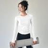 Women's Slim Fit Long Sleeve Quick Dry Round Neck Sportswear Top for Autumn/Winter Yoga & Running. Breathable Fitness Clothing.