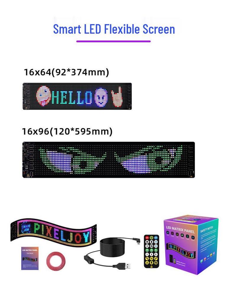 Bluetooth LED Flexible Car Sticker: Smart Devil's Eye Advertising Screen