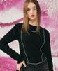 ZEROPLANET Patchwork Crop Top [Black]