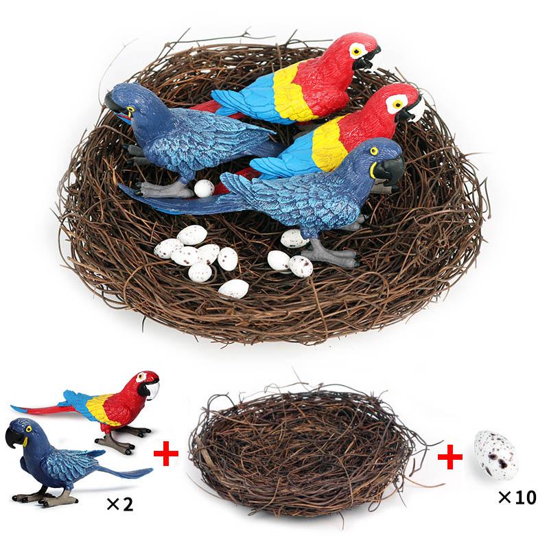 Wicker Bird Nest Birdhouse for Parrots - Outdoor Garden Ornament and Toy