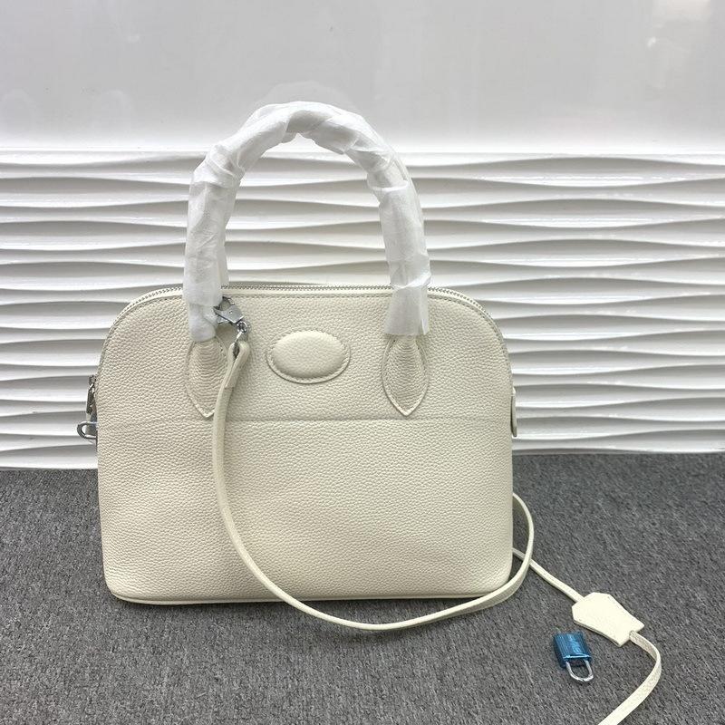 Tasche mit Litschi-Muster Neue Tasche Groß Leder Großes Fassungsvermögen Kopfschicht Rindsleder Bowling Damentasche