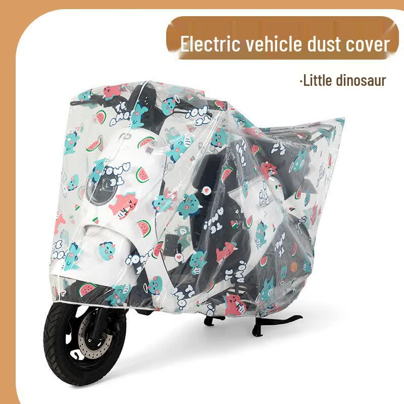 Langxi Transparent Waterproof EV Cover - Little Dinosaur Design
