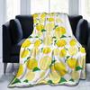 Lemon Series Printed Blanket Single Layer Fleece Blanket Quilt, Home Sofa Blanket Lunch Break Air Conditioning Blanket Cover