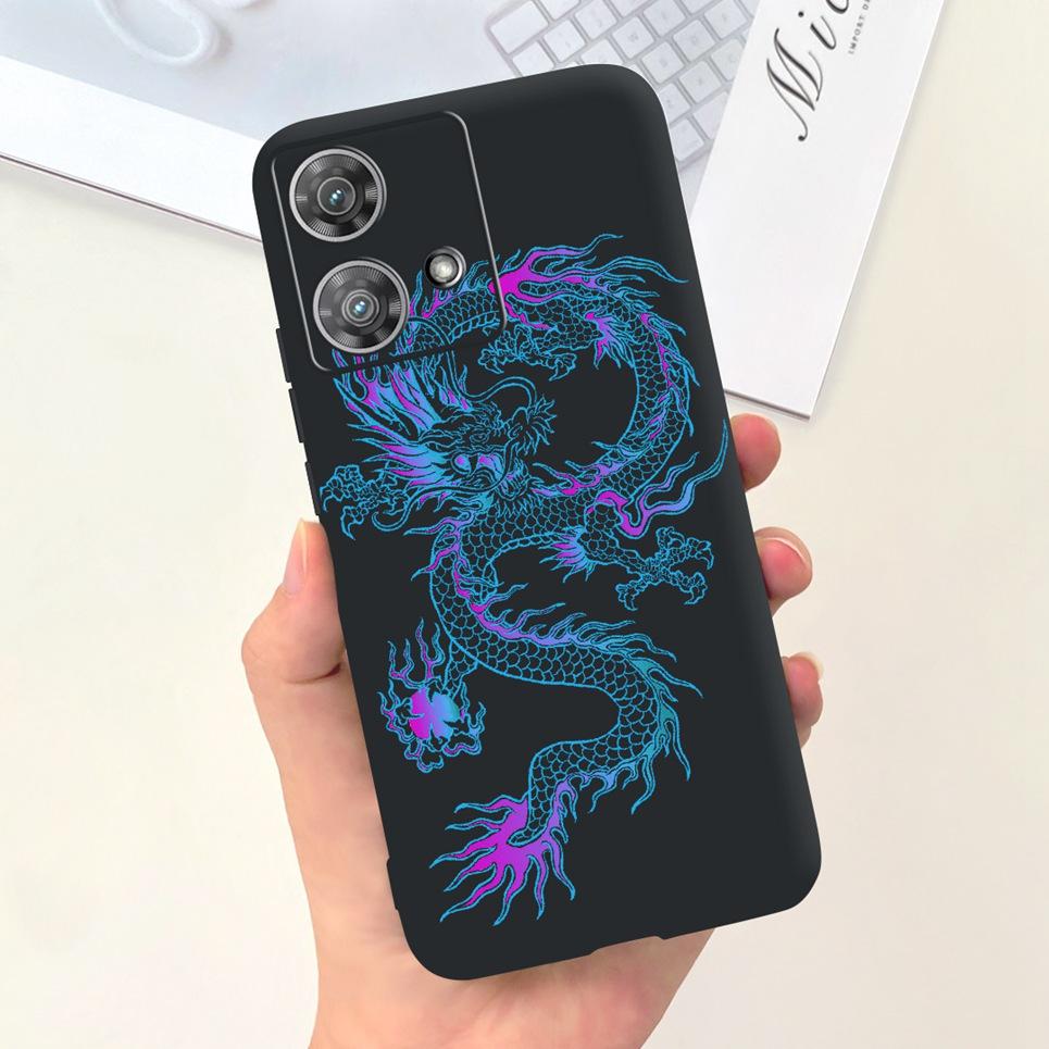 For Motorola Moto Edge 40 Neo / Edge40 / Edge 30 Lite / Edge 20 Lite 20 Pro Phone Case Soft Silicone Black Back Cover Cartoon