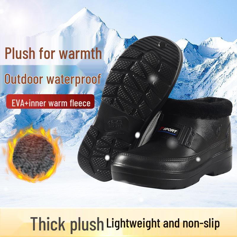 Ultra-Light Women's Waterproof Winter Fleece-Lined EVA Boots for Cold Storage, Livestock, Car Washing, and Snow - Warm, Thick, and Cold-Proof.