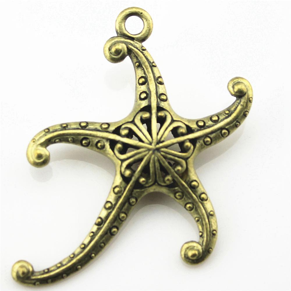 Starfish Charms Multi Color Metal Pendants For Beach Themed DIY Jewelry Accessories