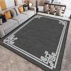 Luxuriöser schwarz-weißer Flanellteppich für das Wohnzimmer Große Teppiche Rutschfeste Weiche Eingangstür-Matte Wohnzimmer-Dekoration