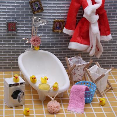 1Pc Dollhouse Mini Simulation Drum Washing Machine BJD Miniature Bathroom Scene Dollhouse Furniture Props Models Accessories