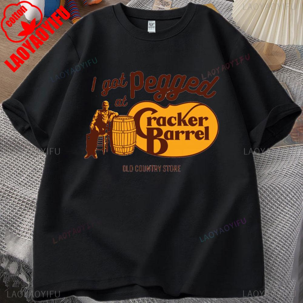 Ich wurde bei Cracker Barrel Old Country Store festgenagelt Persönlichkeits-T-Shirt Vintage Cracker Barrel T-Shirt Vintage Shirt Sarkastisches T-Shirt