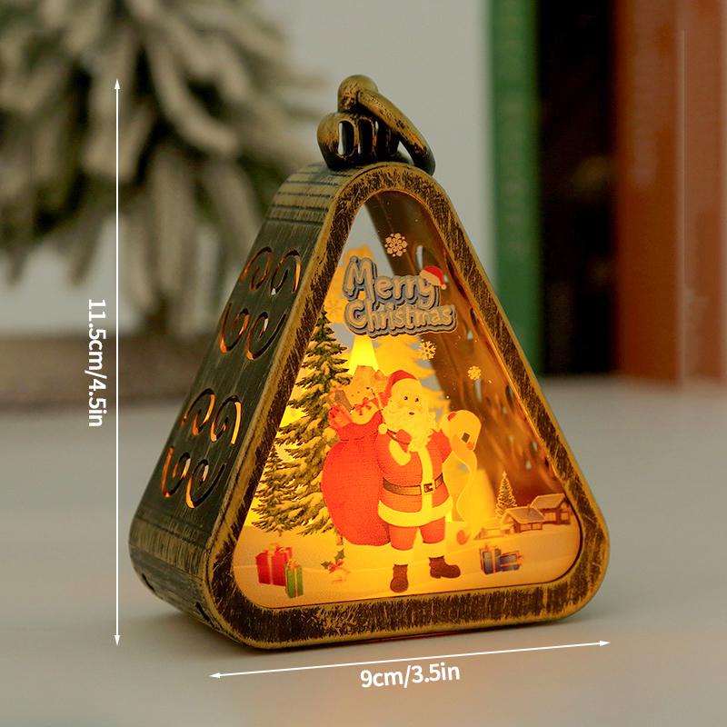 Glowing Snow House Tabletop Ornaments Christmas Led Night Lights Windows Display New Year Decorations Festival Atmosphere