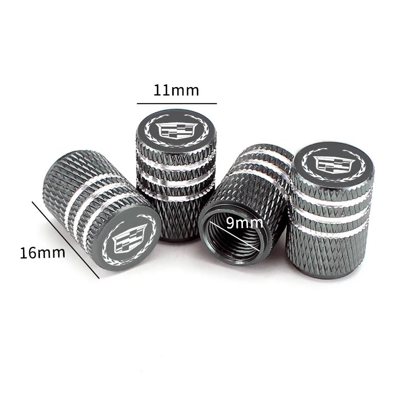 4pcs Wheel Tire Valve Caps Stems Cover for Cadillac Seville CTS DTS STS SLS SRX XTS ATS CT5 Escalade Deville Tiburon Decoration