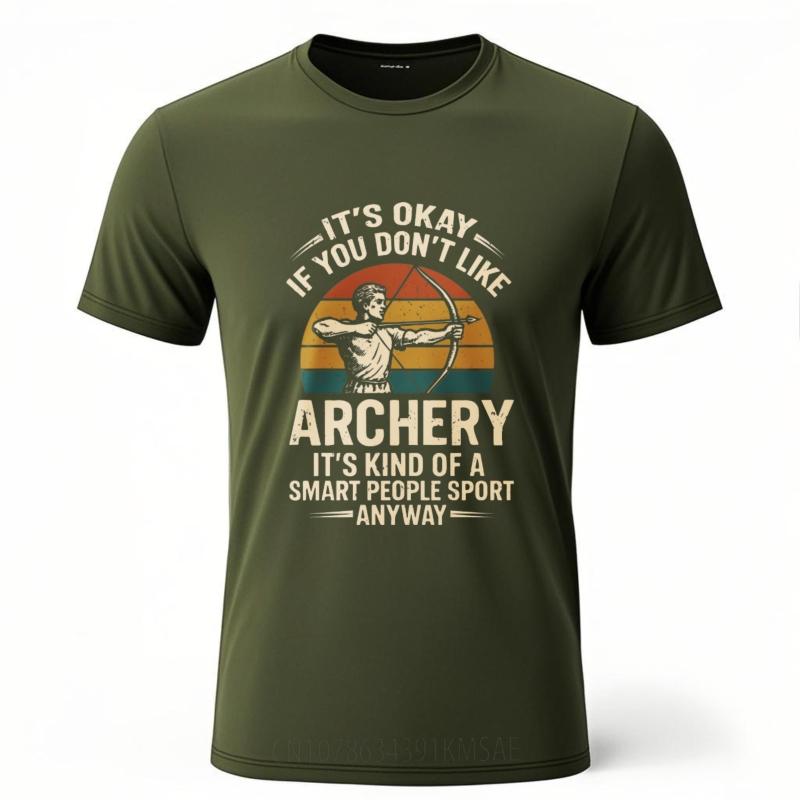 

Minimalist Tshirt Adult Men Crew Neck tshirt unisex Archery Smart People Sport Vintage Design Minimalist For man Tee shirt 4XL