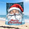 1pc Merry Christmas Santa Claus Outdoor Flannel Blanket Soft All Season Polyester Throw , Perfect for Picnics & Travel , Picnic Accessory