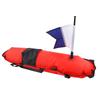 Outdoor Inflatable Float Scuba Diving Surface Marker Buoy with Dive Flag (Red)