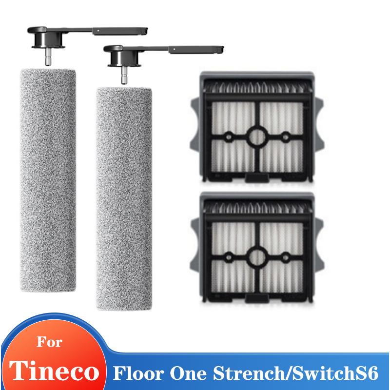 For Tineco Floor One Stretch S6 /Switch S6 Vacuum Cleaner Accessories Detachable Soft Roller Brush HEPA Filter Kit Parts