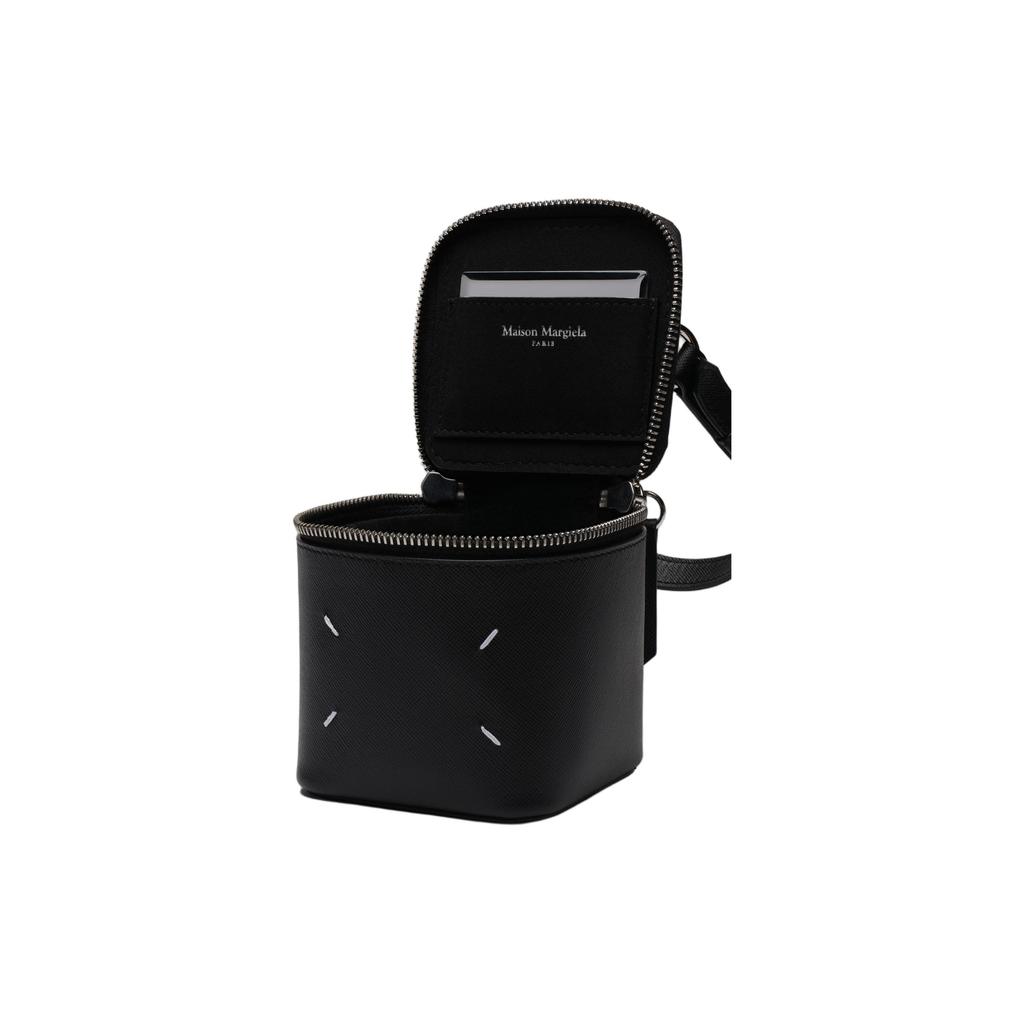 Maison Margiela Solid Color Zipper Closure Box Bag Mini Women Handbags Black SA2VL0012P6799T8013