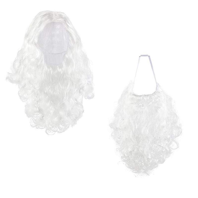 

1pcs Realistic Santa Claus Wig & Beard Set Cosplay Accessory Kit for Men Perfect for Christmas Costumes & Holiday Parties
