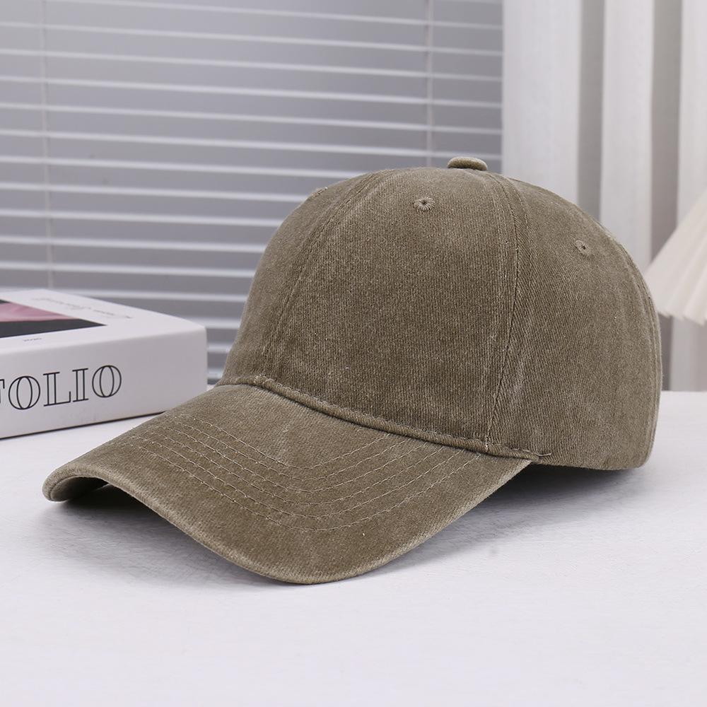 New Spring and Summer Solid Color Simple Washed Soft Top Breathable Baseball Cap Outdoor Travel Leisure Comfortable Sunshade Sunscreen Cap