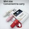 1PC portable red envelope, love mirror lipstick protective leather case, cute and simple pendant keychain.