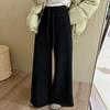 2025 Winter Korean High-Waisted Micro-Flare Pants: Versatile, Loose, Age-Reducing Women's Straight-Leg Trousers