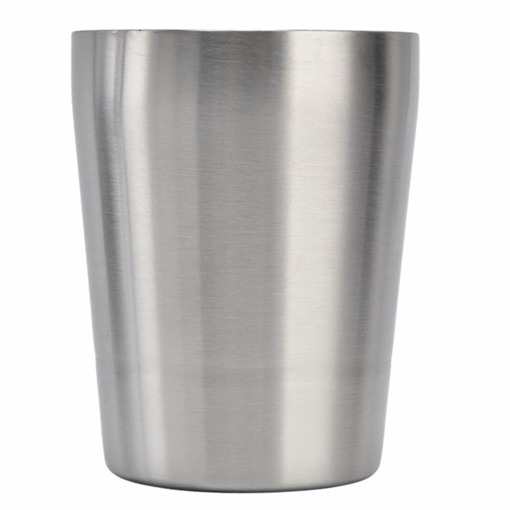 Rustless Steel Beverage Cup Smooth Straight Cylindrical Cold Drink Vessel Household
