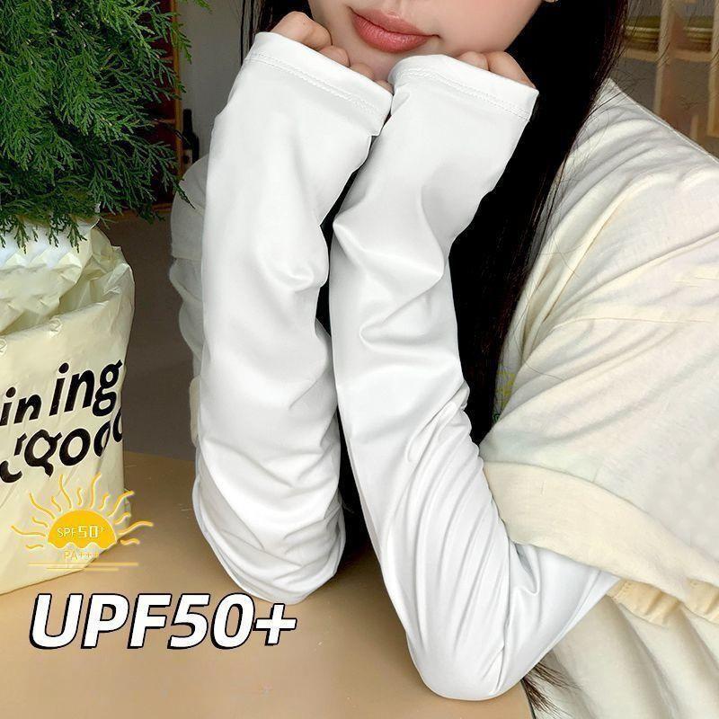 Lightweight Sun Arm Sleeves Breathable Cooling Effect Uv Protection Arm Sleeves Elastic Upf 50+ Ice Silk Arm Sleeves Outdoor