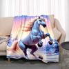3D Tier Pferdemuster Heimdecke Einhornmuster Schlafzimmer Wohnzimmer Dekoration Picknickdecken für Kinderzimmer Bett Geschenk