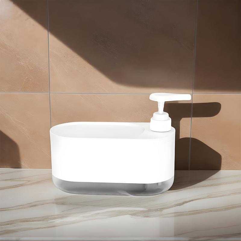 Soap Dispenser With Sponge Holder Shampoo Dispenser Soap Pump Container Storage Organizer Holder For Home Bathroom Kitchen