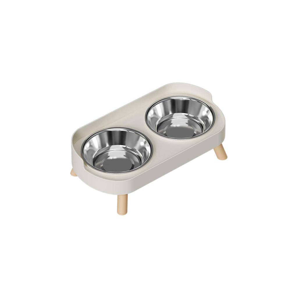 Elevated Pet Double Bowls: -Spill Stainless Steel Food & Water Bowls For Cats & Dogs ,Neck , -Tip & Easy Clean,