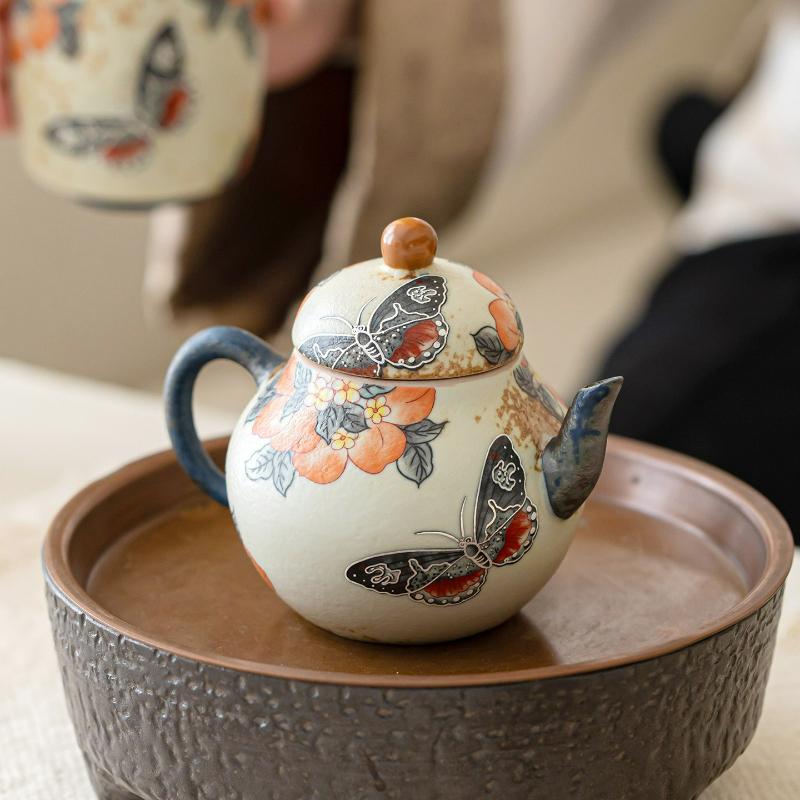 150ML Chinese Hand-painted Ceramic Teapot Vintage Household Kung Fu Teapot Infuser Pot Tea Soaking Kettle Teaware Supplies New