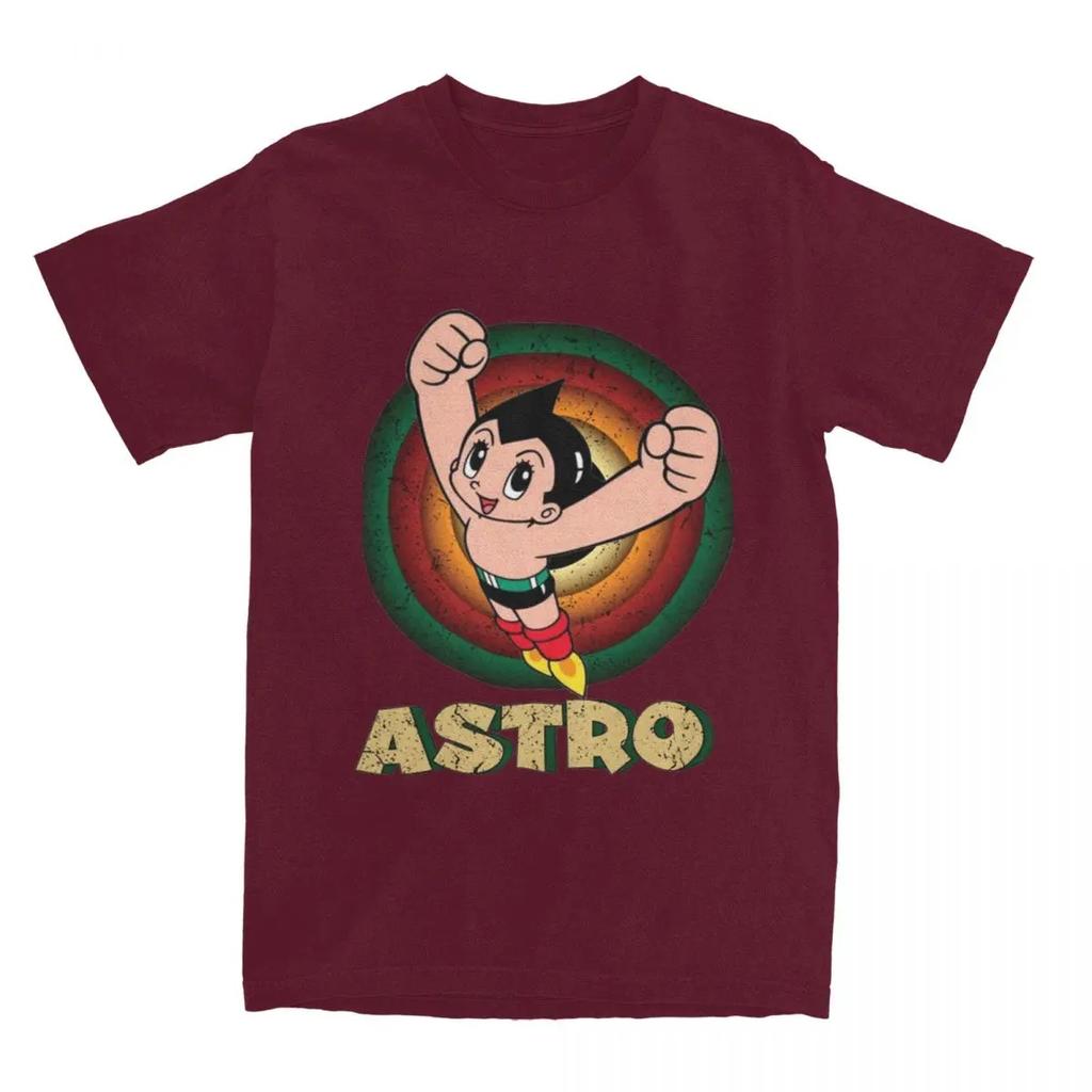 Astro Boy Vintage Anime Astroboy T-Shirts Men Novelty 100% Cotton Tees Crewneck Short Sleeve T Shirt Plus Size Clothing