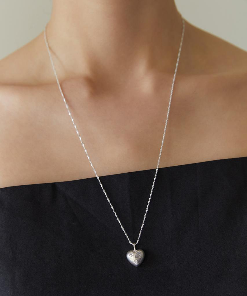 Tatiana (Silver 925) Witty Cubic Heart Necklace Nz2090