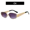 Women's sunglasses, square metal sunglasses, fashion sunglasses.