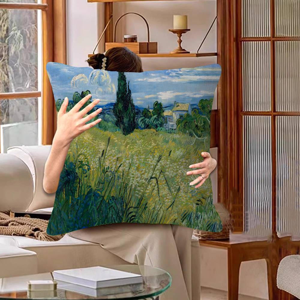 Vintage Art Van Gogh Oil Painting Pillow Cover Design cushion Cover decor Holiday Decorati