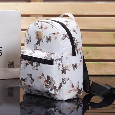 Women's Backpack Fashion New Ladies Student School Bag Child Student Bag Backpack Girl Butterfly Flower Backpack Floral Pattern Leather Bag