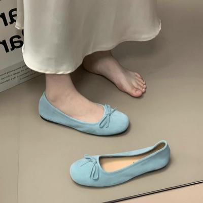 Fashion Flat Shoes for Women 2025 Spring and Autumn Silver Mary Jane Retro French Square Toe Solid Color Plus Size Women's Shoes
